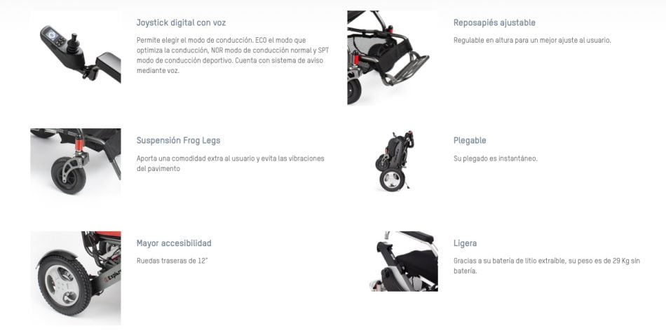 Silla I-Explorer XL. Características