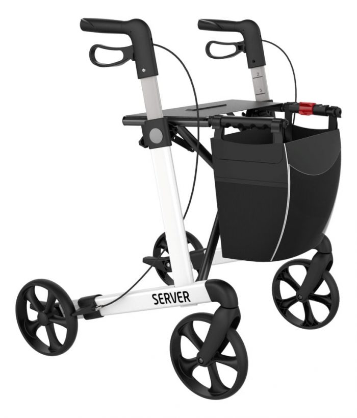 Andador rollator SERVER de EMO. Garantiza rigidez y resistencia.