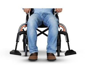 Silla ruedas basculante VIP2. Reposapies desmontable sin necesidad de herramientas.