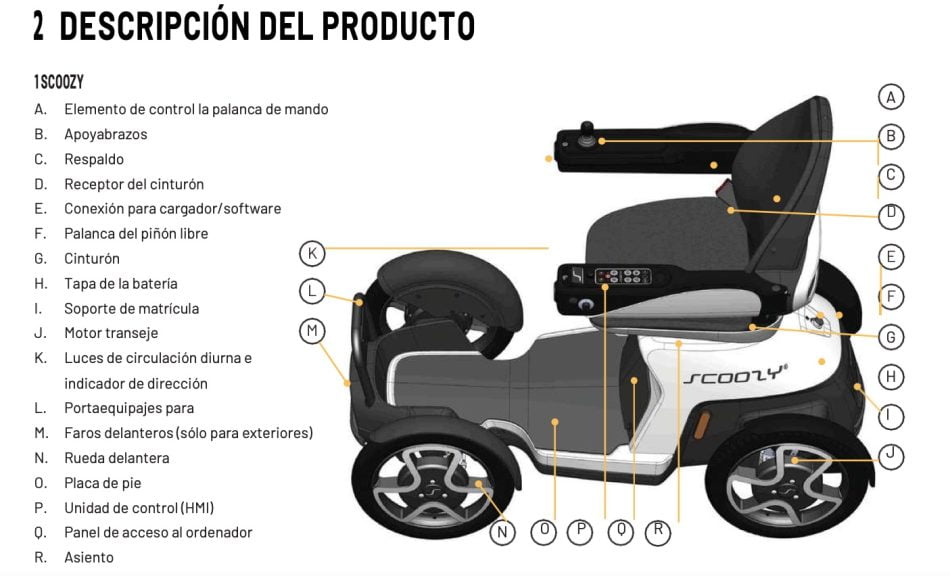 Scooter SCOOTY. Descripción del producto Scooter SCOOTY. Descripción del producto