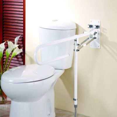Barra abatible con pata. Ayuda ayuda muy útil para el baño.