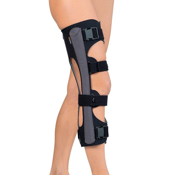 Órtesis inmovilizadora de rodilla, garantiza una correcta recuperación pre y post-quirúrgica de la rodilla.