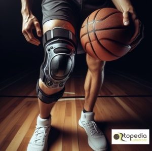 Rodillera estabilizadora jugador baloncesto