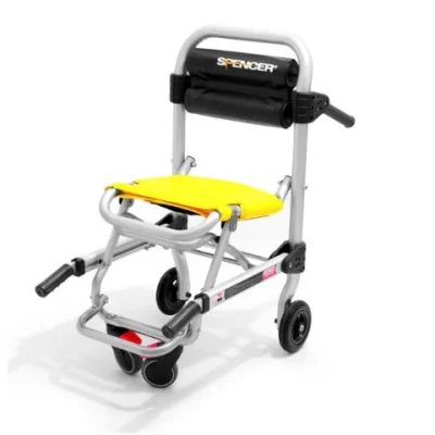 Silla de evacuación 4Bell Plata. Ligera y Plegable: Diseñada para ser fácil de transportar y almacenar.